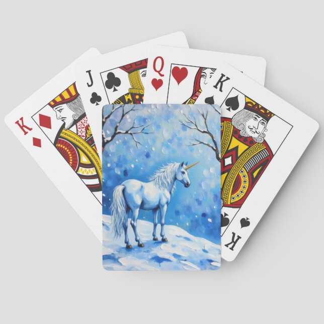 Winter Unicorn Spielkarten (Rückseite)
