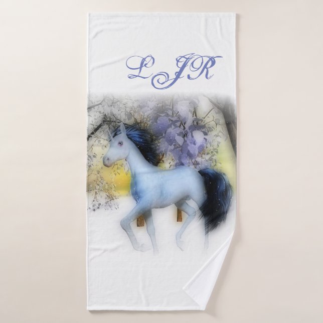 Winter Unicorn-Tuch-Set Badhandtuch Set (Badehandtuch)