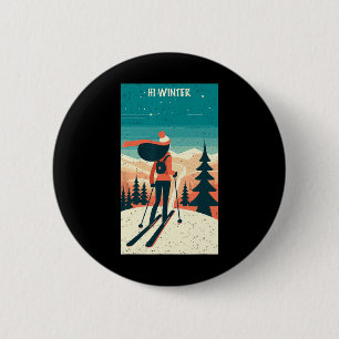 Winter Urlaub Ski Weihnachten X-mas Skifahren Skif Button