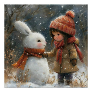 Winter Velvet: Ein Hase mit viel Fantasie Poster