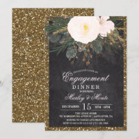 Winter Verlobung-Abendessen mit Blumenkohl Einladu