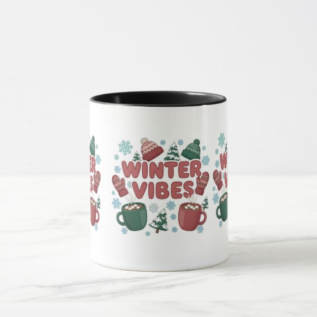 Winter Vibes" 2D puff Tasse (Zentrum)