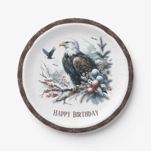 Winter Vibes Bald Eagle - Geburtstag Pappteller