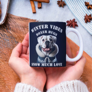Winter Vibes Boxer Hugs Snow Much Liebe Kaffeetasse