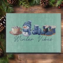 Winter Vibes Friendly Snowman