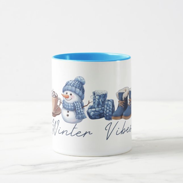 Winter Vibes Friendly Snowman Tasse (Zentrum)
