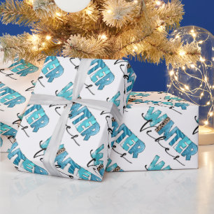 Winter Vibes individuell gestalten Geschenkpapier
