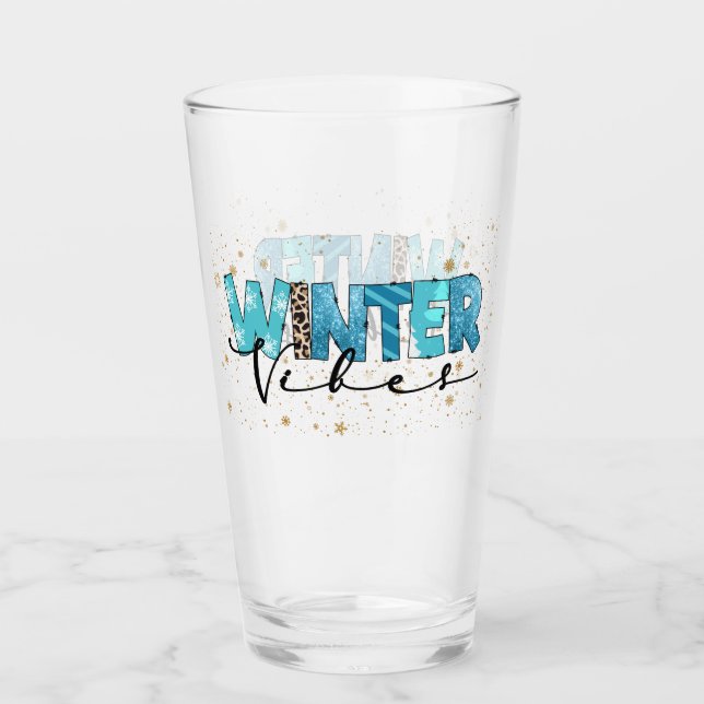 Winter Vibes individuell gestalten Glas (Vorderseite)