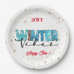 Winter Vibes individuell gestalten Pappteller