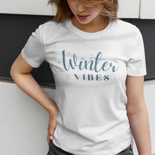 Winter Vibes Snowballs und Schneeflocken T-Shirt (Von Creator hochgeladen)