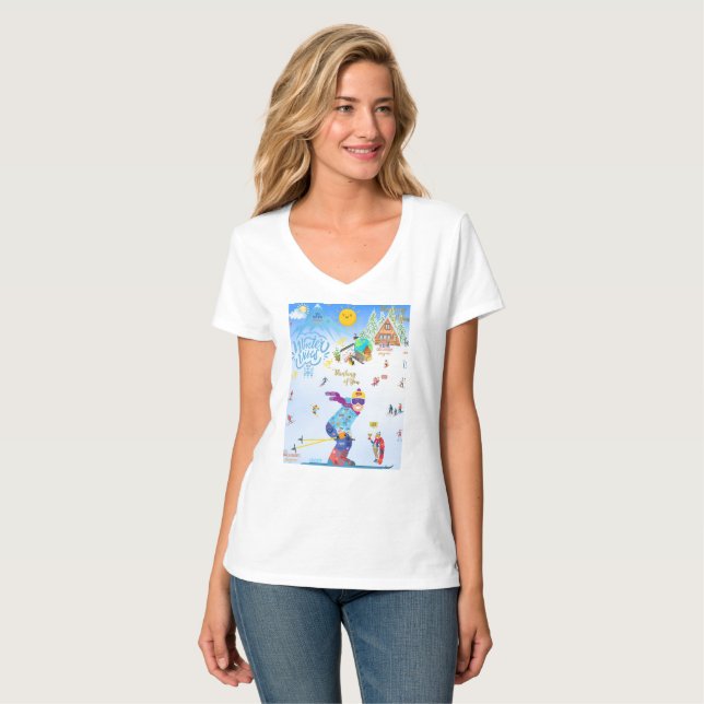 Winter Vibes T-Shirt (Vorderseite Vollansicht)