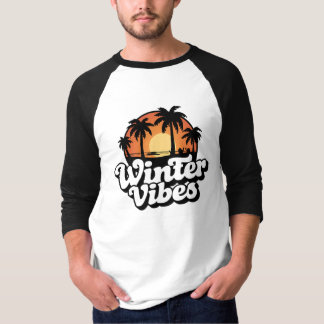 Winter-Vibes Tropischer Sonnenuntergang Palmen Ret T-Shirt