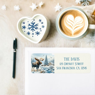 Winter Vibes Watercolor Elche Rücksendeadresse