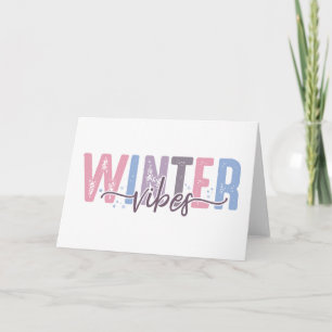 Winter Vibes - Weiche Pasteltypografie Karte