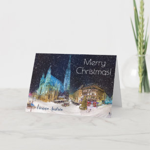 Winter Vienna Autriche Carte de voeux de Noël
