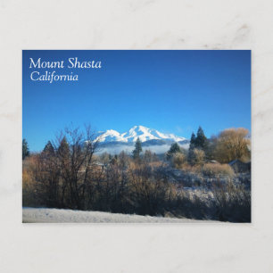 Winter View at Mount Shasta, CA Postkarte