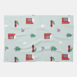 Winter Village Kitchen Towel - Christmas Gift Geschirrtuch