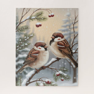 Winter-Vögel-Puzzle