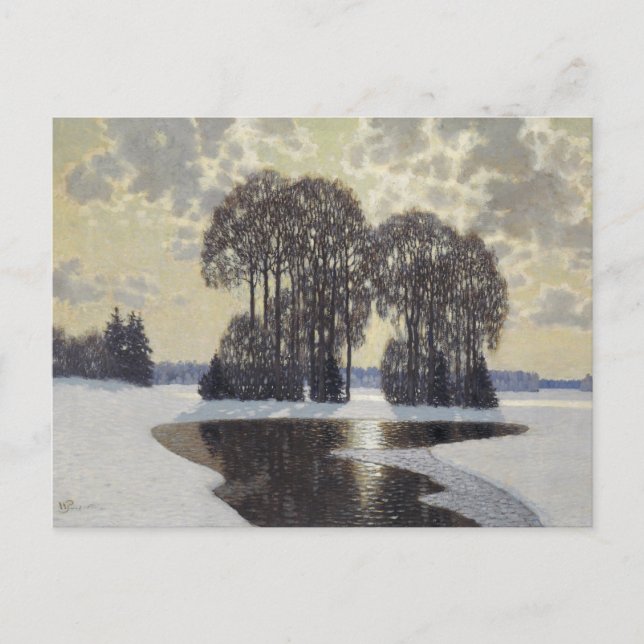 Winter (von Vilhelms Purvitis) Postkarte (Vorderseite)