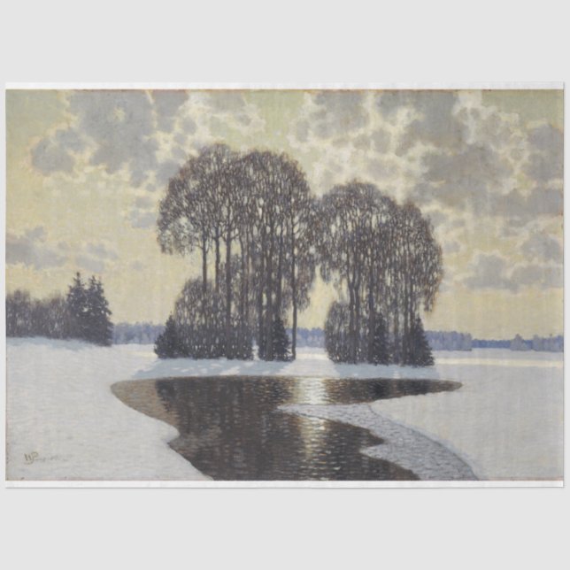 Winter (von Vilhelms Purvitis) Seidenpapier (Vorderseite)