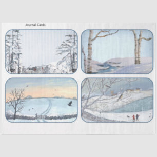 Winter-Wald-Emphemera-Serie Design 10 Seidenpapier