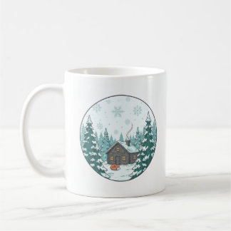 Winter-Wald-Keramikbecher (330ml) Kaffeetasse