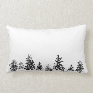 Winter-Waldkissen Lendenkissen