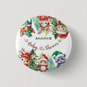 Winter-Waldtiere-Baby-Party Button