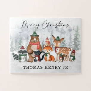 Winter-Waldtiere frohe Weihnachtsfeiertage