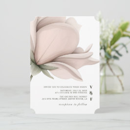Winter warm Single Big Floral Wedding Einladung