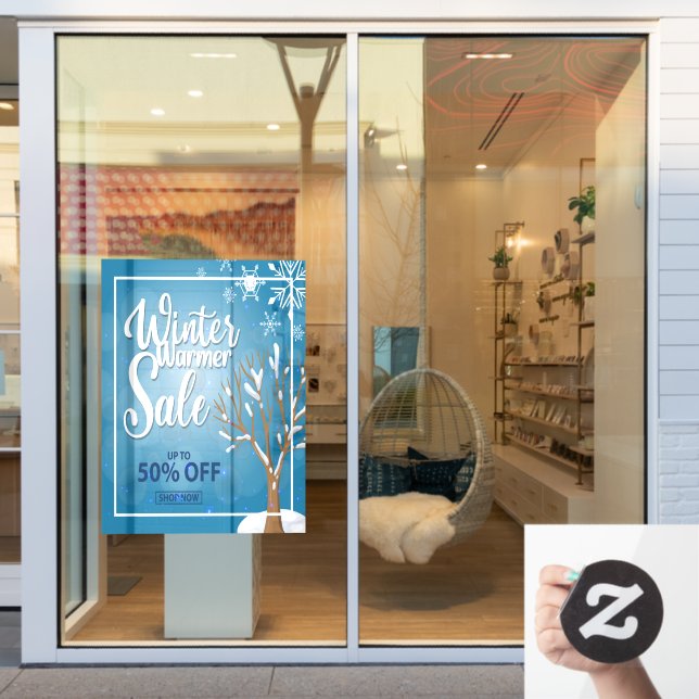 Winter Warmer Verkauf 50% Ermäßigung Schneeflocken Fensteraufkleber (Schaufenster)