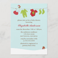 Winter-Wäscheleine-Babyparty