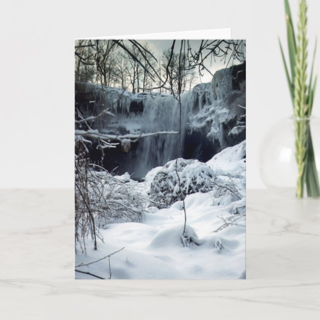 Winter Wasserfall, Karte (Vorderseite)