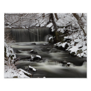 Winter-Wasserfalldruck Fotodruck