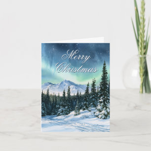 Winter-Wasserfarbe Frohe Weihnachten