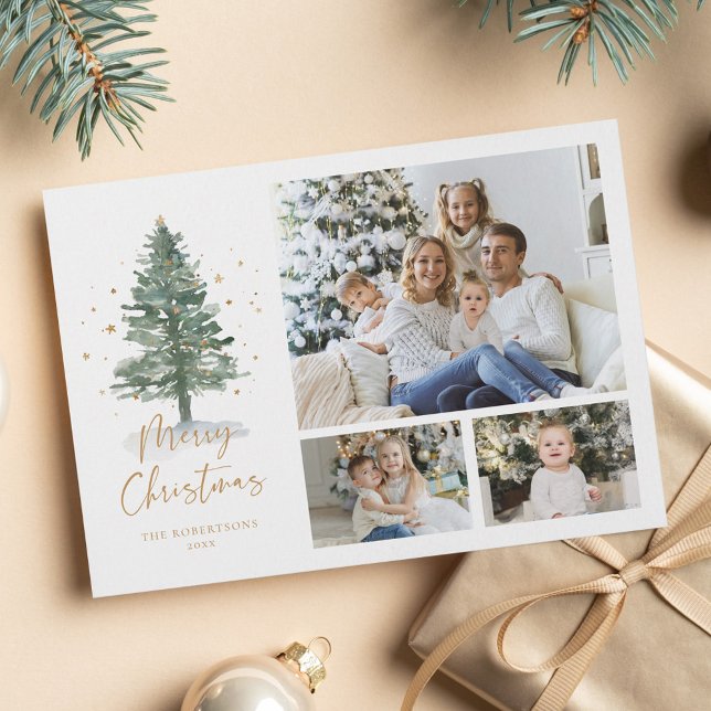 Winter Wasserfarbe Pine Weihnachten 3 Foto (Von Creator hochgeladen)