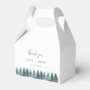 Winter-Wasserfarbenhochzeit Geschenkschachtel