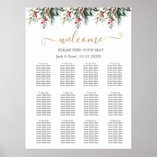 Winter-Wasserfarbenhochzeit Poster