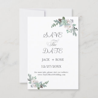 Winter-Wasserfarbenhochzeit RSVP Karte