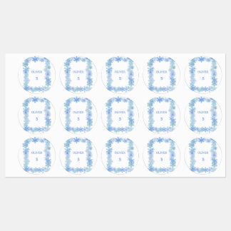 Winter-Wasserfeste Etiketten Minimalistische Schne