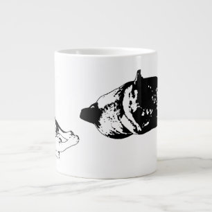 Winter Watch, Schwarz-Weiß-Begleiter Jumbo-Tasse
