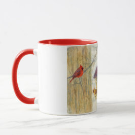 Winter Watercolor Cardinals Tasse