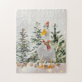 Winter Watercolor Duck