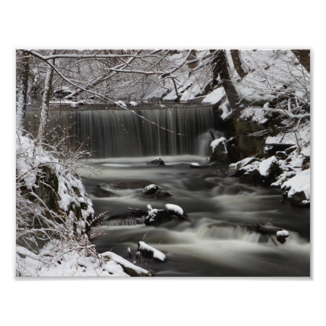 Winter Waterfall Fotodruck (Vorne)