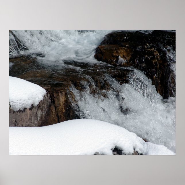Winter Waterfall Poster (Vorne)