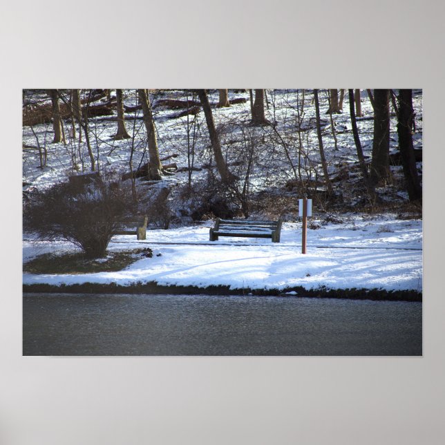 Winter Waterscape Foto Poster (Vorne)