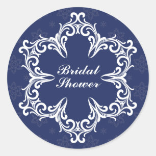 Winter Wedding Brautparty Sticker in der Marine