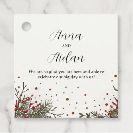 Winter Wedding Custom Elegante Inspirivity Trendy Geschenkanhänger