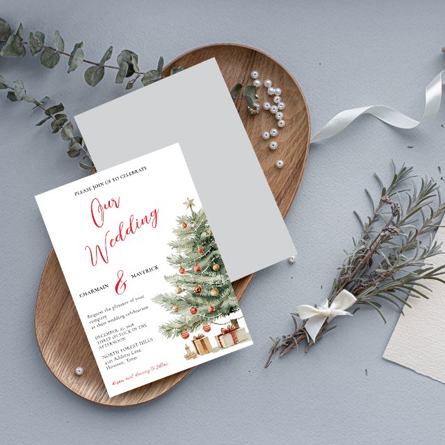 Winter Wedding Holiday Invitation Einladung (Von Creator hochgeladen)