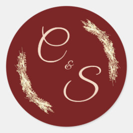 Winter Wedding Mit Monogramm Stationary Sticker